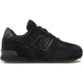 New Balance Sneaker "574", Jungen, Gr. 38, schwarz, Leder, Synthetik, Textil, Schuhe Sneaker, mit niedrigem Schaft, aus Leder und Textil