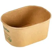 Biopak Kartonbox BRICK MINI 250 ml Braun Karton FSC/PLA 108x80x50 | Packung (60 Stück)