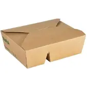 Biopak Kartonbox Bio 2-Comp Karton/PLA 400/480 ml 2 Braun Karton FSC/PLA 170x140x50 | Packung (50 Stück)