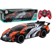 Leantoys RC-Ferngesteuerter Sportwagen 1:10 Orange Geschwindigkeit 25 km/h