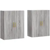 Syfax Wandschränke 2 Stk. Grau Sonoma 69,5x34x90 cm
