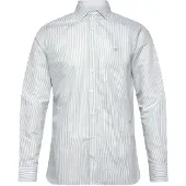 Hackett London für Herren. HM3010691 Hemd Bengal Leinen grün (S), Lässig, Klassisch, Langarm