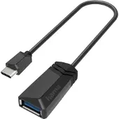 Hama USB-Adapter "USB OTG Adapter, USB-C Stecker, USB-Buchse 3.2 Generation 1,5 Gbit/s", schwarz, B:9cm H:2cm T:23cm, Adapter, USB-Adapter