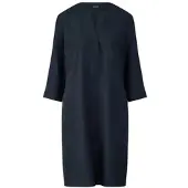 Peter Hahn Kleid Rundhals-Ausschnitt blau