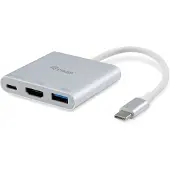 Equip USB-C auf HDMI, USB-A, 60W USB PD Adapter, USB 3.2 Gen 1 (3.1 Gen 1) Type-C, Weiß, HDMI, USB 3.2 Gen 1 (3.1 Gen 1) Type-A, USB 3.2 Gen 1 (3.1 Gen 1) Type-C, Kunststoff, China, CE, RoHS