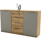 Pol-Power Sideboard Beistellschrank Anrichte Standschrank Kommode Schrank "Constantin I" Wildeiche / Basaltgrau