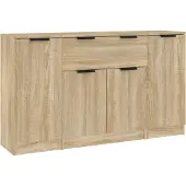 Syfax Sideboards 3 Stk. Sonoma-Eiche Holzwerkstoff