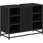 vidaXL Badezimmerschrank Schwarz Eichen-Optik 80 x 33 x 60 cm