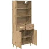 vidaXL Highboard Artisan-Eiche 69,5 x 34 x 180 cm Holzwerkstoff