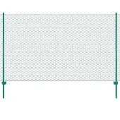 Syfax Maschendrahtzaun mit Pfosten Stahl 25 x 2 m Grün