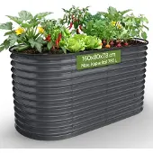 Arebos Metall Hochbeet 160x80x78 cm Gartenbeet Pflanzbeet rostfrei Gemüsebeet