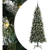 vidaXL Künstlicher Weihnachtsbaum Grün 180 cm PVC, Plastik und Stahl