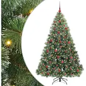 vidaXL Künstlicher Weihnachtsbaum mit 300 LEDs Grün 180 cm PE und PVC
