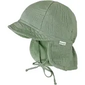 Maximo Schirmmütze Musselin, Nackenschutz, Bindeband, Unisex, UV-Schutz
