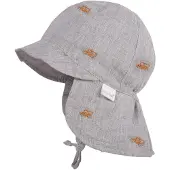 Maximo Schirmmütze , Jungen, Gr. 43, grau (graumeliert, auto), Web, Baumwolle, unifarben, Mützen Schirmmütze, graumeliert, Auto-Stickerei, Musselin, zum Binden