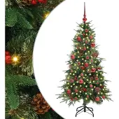 vidaXL Künstlicher klappbarer Weihnachtsbaum Grün 150 cm PE und PVC
