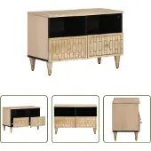 The Living Store TV-Schrank 70x33x46 cm Massivholz Mango