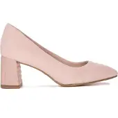 Tamaris Damenpumps Rosa aus Samtleder mit 7 cm Blockabsatz und TouchIt-Technologie
