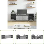 The Living Store TV-Schrank Betongrau 160x35x55 cm Holzwerkstoff