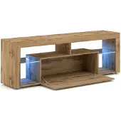 Zesso Kagu Kyou TV-Schrank aus Holz, 140x35x50 cm, mit LED-Beleuchtung und Stauraum