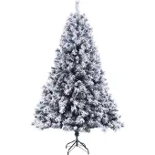 SVITA Weihnachtsbaum künstlich Schnee Tannenzapfen Beeren inkl. Ständer 210cm
