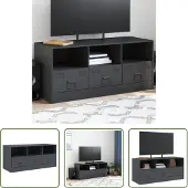 The Living Store TV-Schrank Anthrazit 99x39x44 cm Stahl