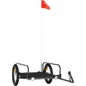 Syfax Fahrradanhänger Schwarz 126x63x34 cm Eisen
