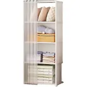 ITImport Modularer klappbarer Kleiderschrank Kleiderbügel Kleiderschrank Metall 125x28x40 cm