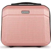 Solier Hartschalen Reisekoffer, Gepäck, Reisekosmetikkoffer, Handgepäck, XS-Koffer 11L rosa