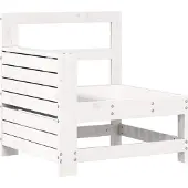 Syfax Gartensofa mit Armlehne und Beistelltisch Massivholz Kiefer