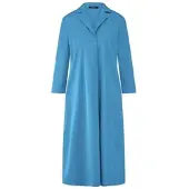Peter Hahn Kleid kleinem Reverskragen blau, 42