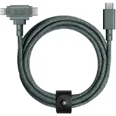 Native Union Belt Duo, Grün, USB C, USB C/Lightning, 1,5 m, Männlich, Männlich