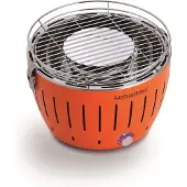 LotusGrill S Small (G280) Mandarinenorange Holzkohle Tischgrill mit USB-Anschluß