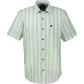 Lerros Kurzarmhemd "Kurzarmhemd gestreift und atmungsaktiv", Herren, Gr. XL, Normalgrößen, mint water, 60% Polyester, 40% Baumwolle, Hemden Kurzarmhemd