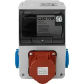 Doktorvolt Wandverteiler XS 16A 2x230V IP44 Stromverteiler Komplett Verdrahtet DV-5114-D
