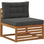 vidaXL Outdoor-Sofagarnitur 6 stk. Natur und Anthrazit Polyester