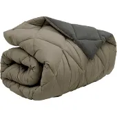 vidaXL Winterbettdecke 135 x 200 cm 450 g/m² Hellgrau und Anthrazit