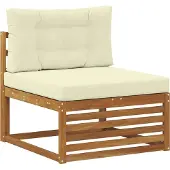 vidaXL 8 stk. Outdoor-Sofagarnitur Massives Akazienholz und Polyester