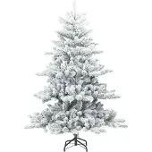 vidaXL Künstlicher klappbarer Weihnachtsbaum Weiß 150 cm PVC und Stahl