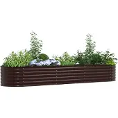 vidaXL Hochbeet Braun 320 x 80 x 44 cm Stahl