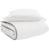 vidaXL Winterbettdecke mit Kissen 2 Stk. Weiß Daunenfeder