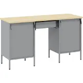 vidaXL Werkbank mit Speicher 3 stk. Schwarz Ingenieure Holz und Stahl