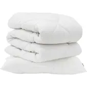 vidaXL Bettwäsche-Set mit Kissen 2 Stk. Weiß Mikrofaser