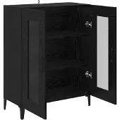 vidaXL Sideboard Schwarz Eichen-Optik 69,5 x 34 x 90 cm