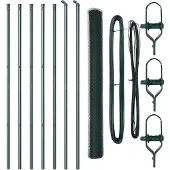 vidaXL Bodenmontierter Sechseckzaun 10 x 1,5 m PVC-beschichteter Stahl