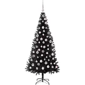 vidaXL Weihnachtsbaum Schwarz 180 cm PVC