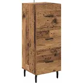 vidaXL Highboard Altholz 34,5 x 34 x 180 cm Holzwerkstoff