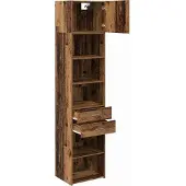 vidaXL Highboard Altholz 50 x 42,5 x 225 cm Holzwerkstoff