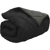 vidaXL Winterbettdecke 140 x 220 cm 450 g/m² Schwarz und Anthrazit