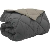 vidaXL Winterbettdecke 200 x 200 cm 450 g/m² Hellgrau und Anthrazit